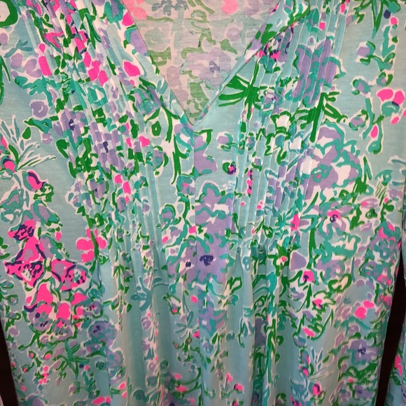 Lilly Pulitzer Southern Charm Poolside Blue Braylen Top! - Picture 7 of 7